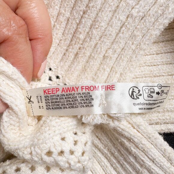 Anthropologie‎ Daily Practice Zip Oversized Sweater XS Fisherman Coastal Sporty - Picture 4 of 8